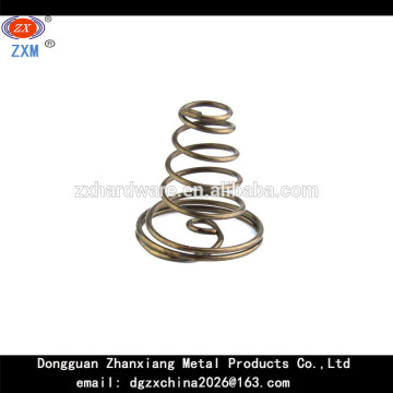 Customized battery compress springs,concial spiral battery spring
