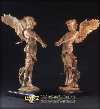 Beautiful Bronze Or Brass Angel Statue