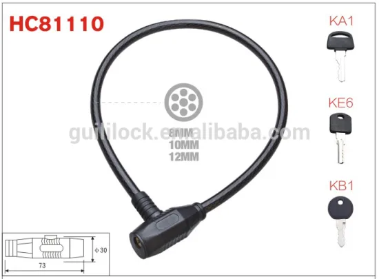 HC81110 cable bike cilinder lock