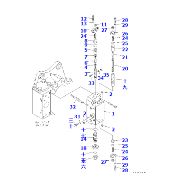 PC600-8 Excavator Servo Valve Assembly 708-25-85171
