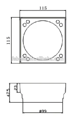 Insert Tiles concealed floor drain Chromed Floor Waste 118823W