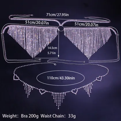 Brave LightSexy Tassel Body Chain Thong Underwear Set