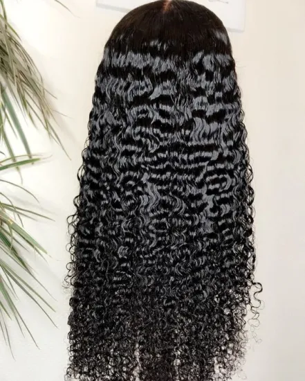 Cuticle Aligned Virgin Human Brazilian Hair Wig,Wholesale Cheap For Black Women 40 Inch Curly Deep Wave Full Lace Human Hair Wig