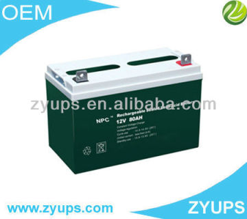 12v Deep Cycle GEL Battery Sealed Lead Acid 12V 80AH