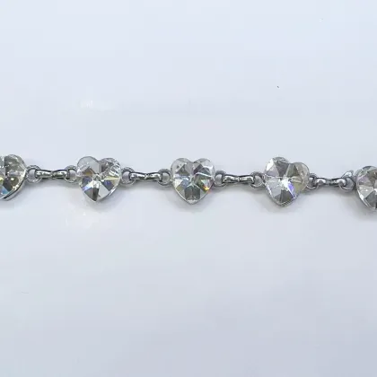 White Rhinestone Chain Necklace Accessories - DIY Jewelry in Multiple Colors