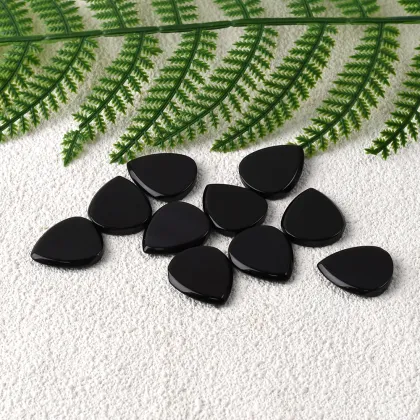 Wholesale High Quality Polished Shield Black Obsidian Gems