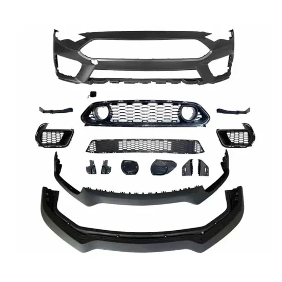 Front Bumper Assembly with Grille and Lip Kit for 2018-2022 Ford Mustang to Mach 1