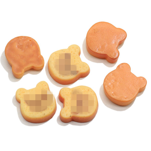 Kawaii Resin Cute Bear Cookies Mini Play Food Flatback Cabochon Scrapbooking for Phone Deco DIY Εξωραϊσμός Αξεσουάρ