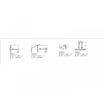 African market anodized or powdercoated aluminum profiles