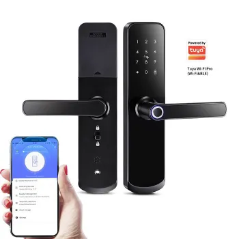 Smart WiFi Enabled Biometric Door Lock with Waterproof Mortise - Wi-Fi & Tuya Compatibility