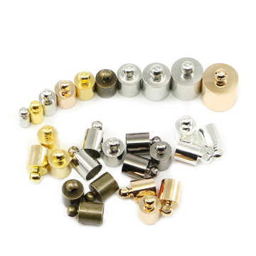 50pcs Lot Tassel Leather Cord End Crimp Caps Beads for DIY Necklace Jewelry Making