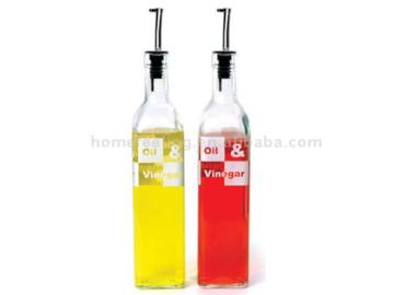 glass oil and vinegar bottle