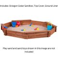 Octagon Wooden Sand box w Seat Boards