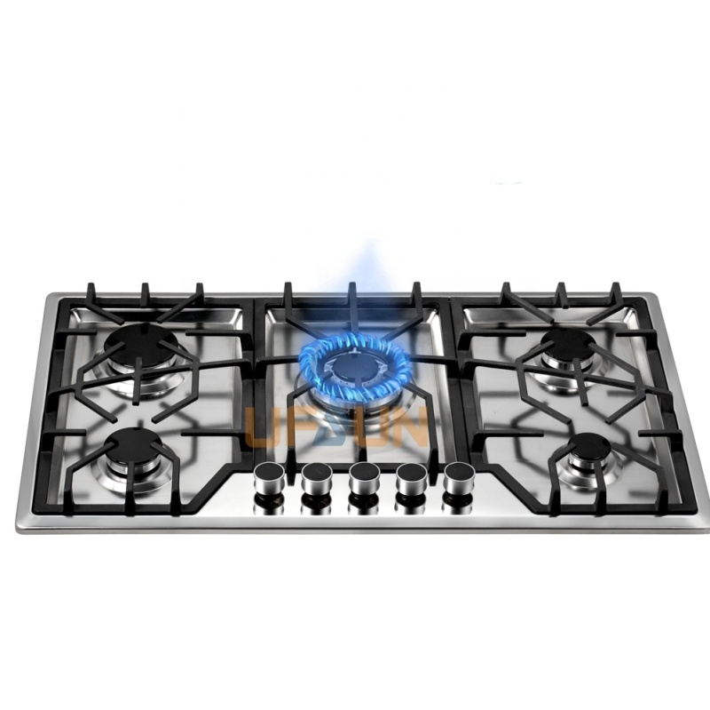 New Design 201# Stainless Steel 5 Burners Built in  Gas Cooker Hob/Gas Stove/Built in Gas Hob