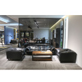 lounge leather PU 3 seaters office sofa