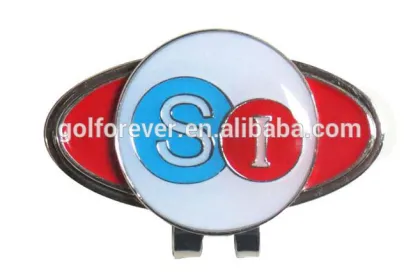golf magnetic ball marker & golf hat clip