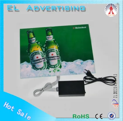 2016 new advertising products el beer advertisement customized el advertisement