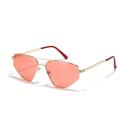 Wholesale metal glasses double bridge cat-eye vintage sunglasses popular large framed sunglasses