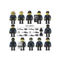 12PCS/Set Police City Dolls Armed Building Blocks with A Variety of Shapes and Scenes for Children Kids Toys