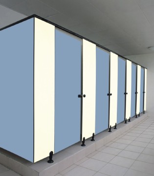 Public Waterproof HPL Toilet Partition With Nylon Hardware