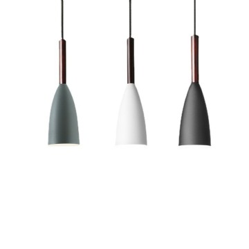 Remote-Controlled Modern Nordic 3-Head LED Dining Chandelier with Disc Lampshade for Restaurants, Bars, and Coffee Shops