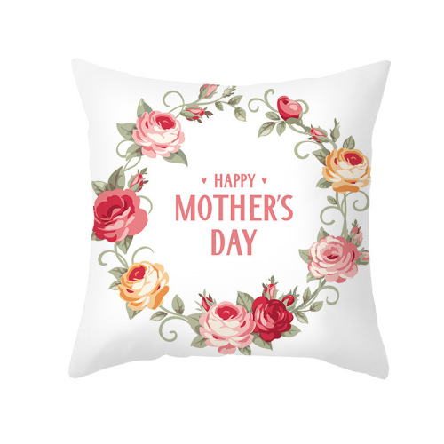 Organic Cotton Cushion Covers 45*45cm Polyester Fiber Floral Lattice Pillowcase Manufactory
