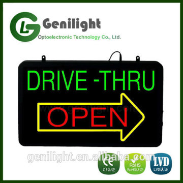 Drive-Thru Open Animated Flashing LED Window Sign