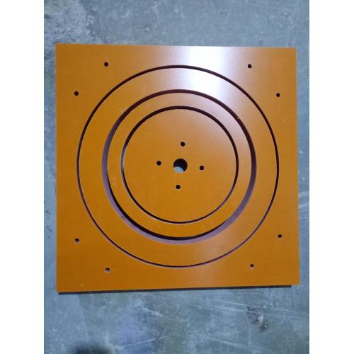 Gravura CNC em folha de baquelite laranja material isolante