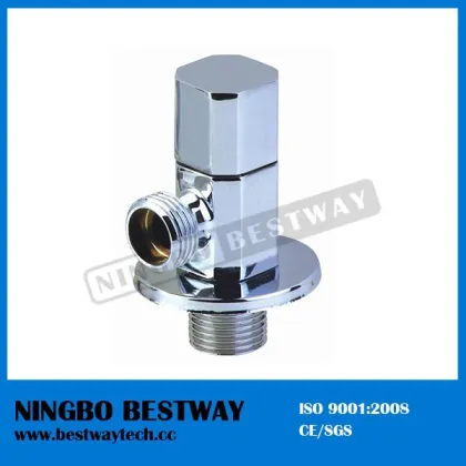 Brass Hexagonal Toilet Angle Valve with Zinc Handle