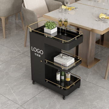 Elegant Push Cart for Catering and Beverage Service