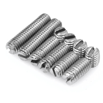 Pengikat Berkualiti Tinggi: Skru set DIN 551 Blue Passivated DIN dalam keluli, titanium, keluli tahan karat, aluminium, nikel, dan gangsa - tersedia dalam inci dan metrik