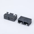 Conector 1x2 R/A RJ 45