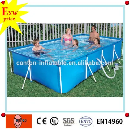 hot selling artificial swimming pool,square above ground swimming pool intex for sale