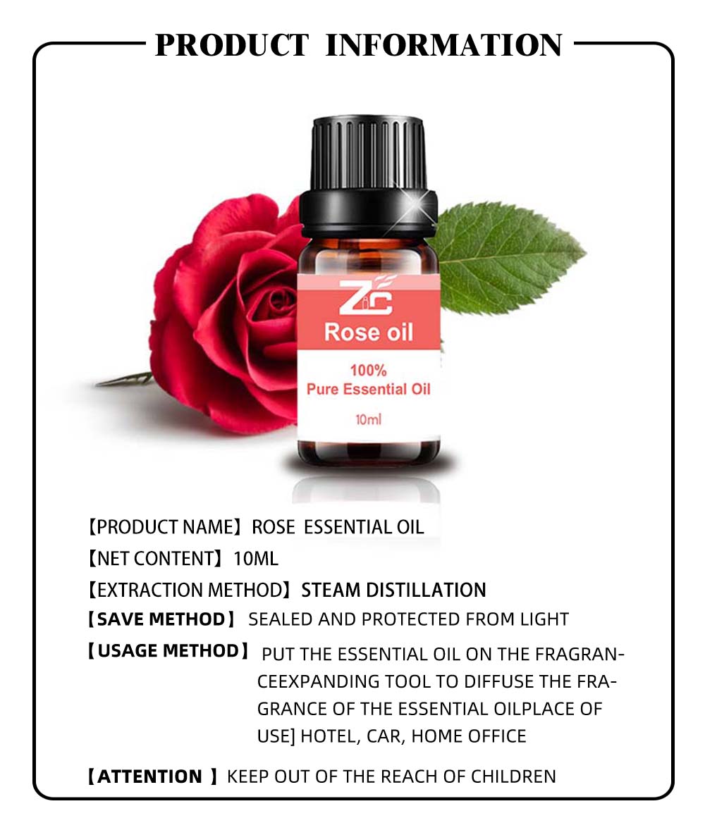 Aromatherapy Oil 100% Pure Natural Rose Oil for Face