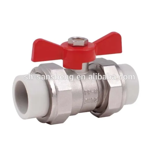 PPR connector chrome plated brass ball valve with butterfly handle