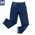 12 ~ 17oz logo personalizado hombres jeans de mezclilla selvedge