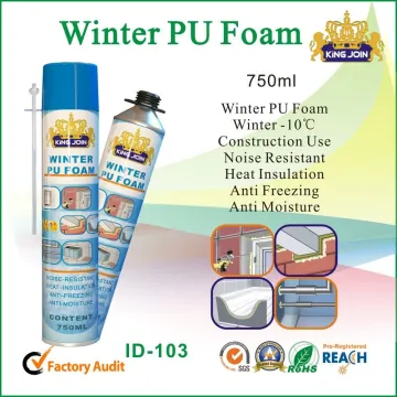 Heat Resistant Pu Foam Spray / Glue , Soundproofing Gap Filling