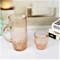 Pink Bubbles Recycled Glass Water Handle Pitcher Jug