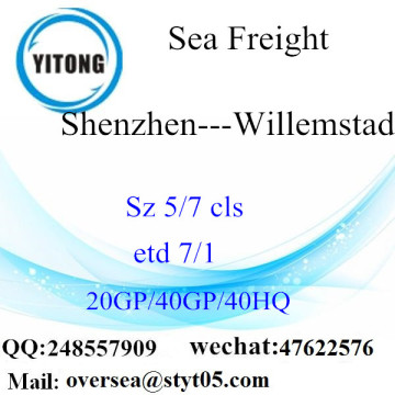 Shenzhen Port Zeevracht Verzending naar Willemstad