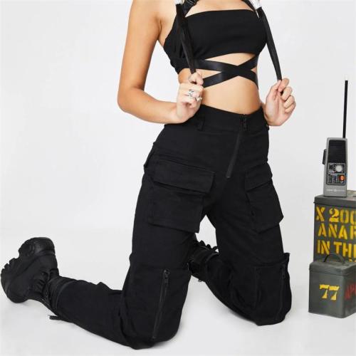 Black Overalls And Track Pants