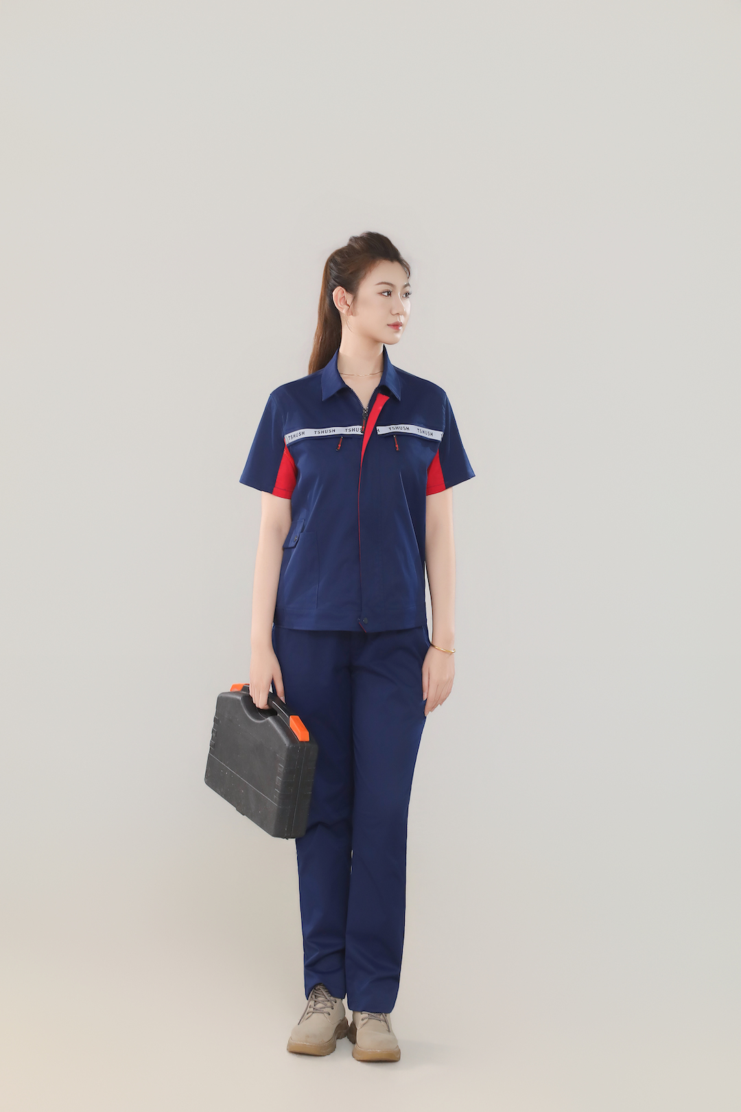 গ্রীষ্মের ছোট হাতা শীর্ষ - গাঢ় নীল