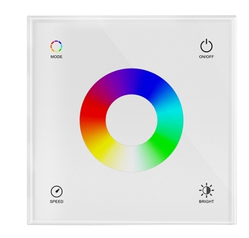 Skydance T3 RF PWM RGB Controller for 12-24V LED Panels - Wall Mount Glass Touch Dimmer