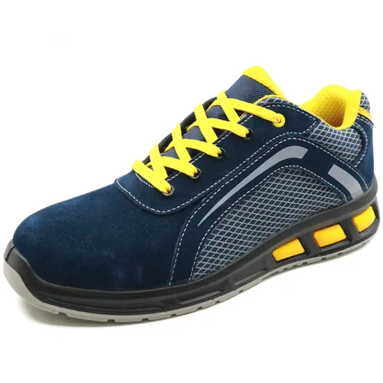 Suede leather sport safety shoes for men