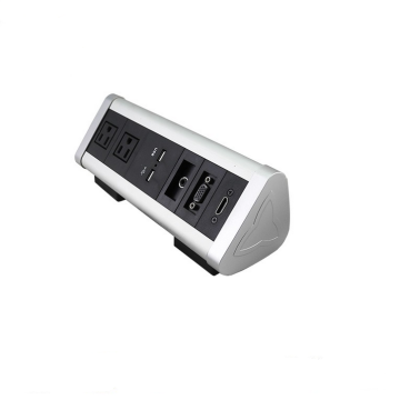 Woktop triangle socket Desktop-Power with USB hub/ Pneumatic Table Pop Up Socket Box