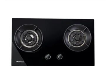 Luxury Double Burner Glass Top Built-in Gas Stove