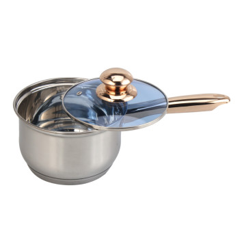 Multifunctional Sauce Pot with Long Handle and Glass