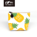 Bolsa de moedas PU com maquiagem familiar de frutas