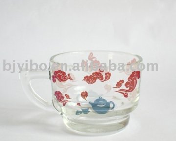 Silk screem printing Glass coffee cup