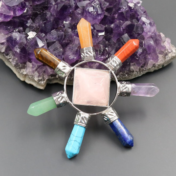 7 color Pyramid Crystal Pendant