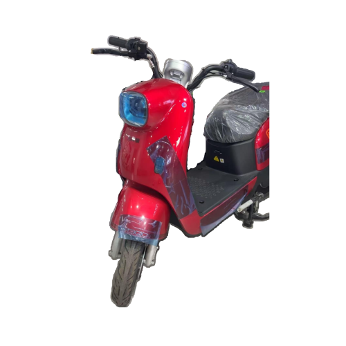 Red small electric scooter